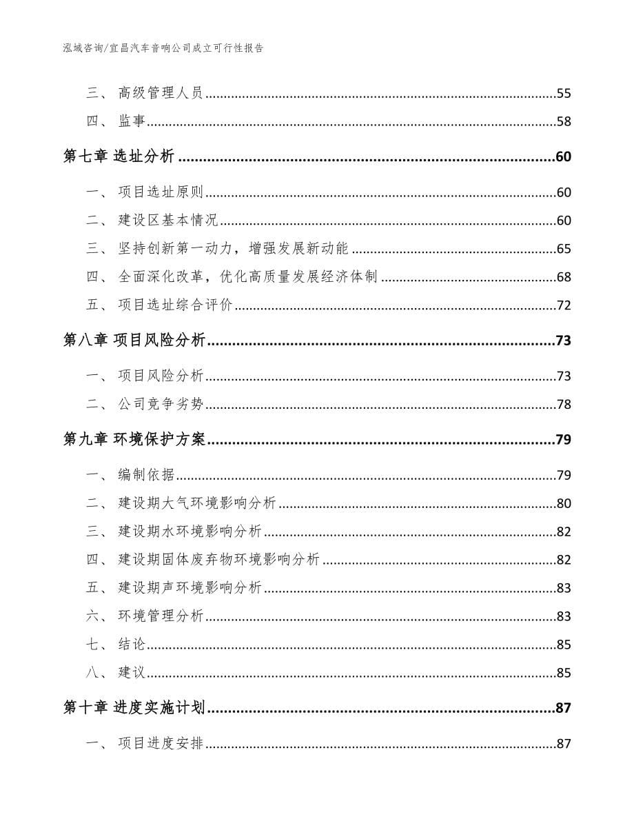宜昌汽车音响公司成立可行性报告_模板_第5页